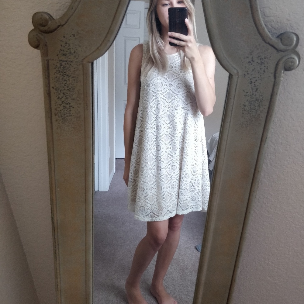 White Flowy Dress